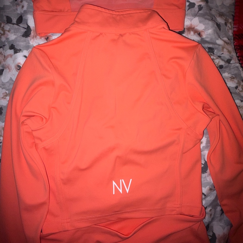 BodyNV Sherbet 3 Piece Coral Activewear Set Jacket, Sports Bar and Shorts Sz S - Picture 6 of 9
